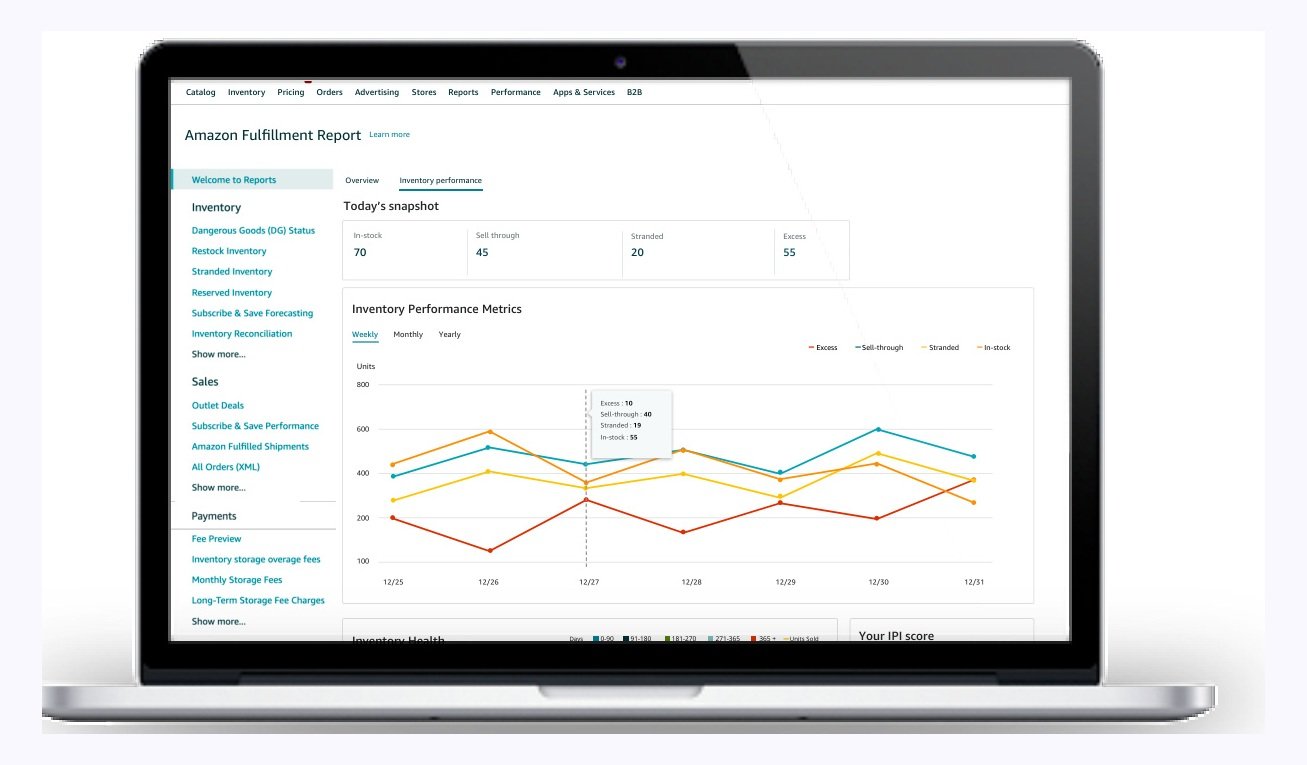 Amazon inventory health dashboard prototype